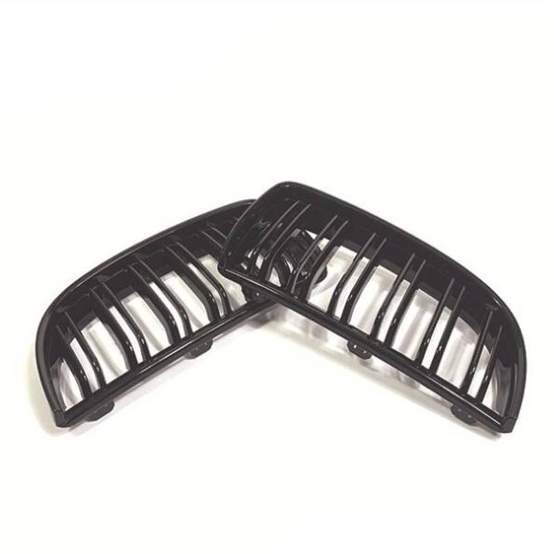 Rynplex 1 Paar vorne glänzend matt Carbon Schwarz 2-Linien-Doppellamellengrill, for, for E90 E91 4-Türer 2005 2005 2007 2008 Auto-Kühlergrill von Rynplex