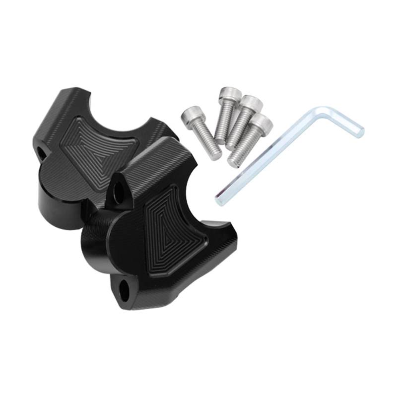 Rynplex 11/8 Zoll 28 mm Motorrad-Lenkererhöhungs-Riser-Montage-Klemmensatz CBR650R CB650R CB650F CBR650F 2019 2020 2021 Motorrad-Lenker-Riser-Klemme(Under Black) von Rynplex