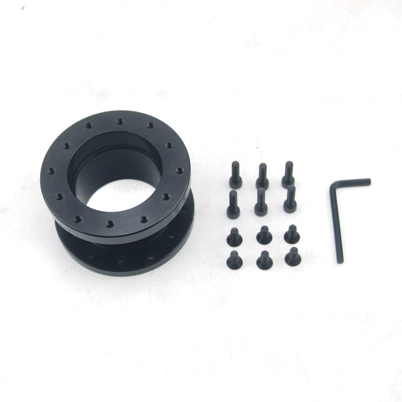 Rynplex 12 löcher Lenkrad Erhöhung Gerät Verlängerung Adapter 5CM Lenkrad Spacer Auto Zubehör Auto-Radabstandshalter(Black) von Rynplex