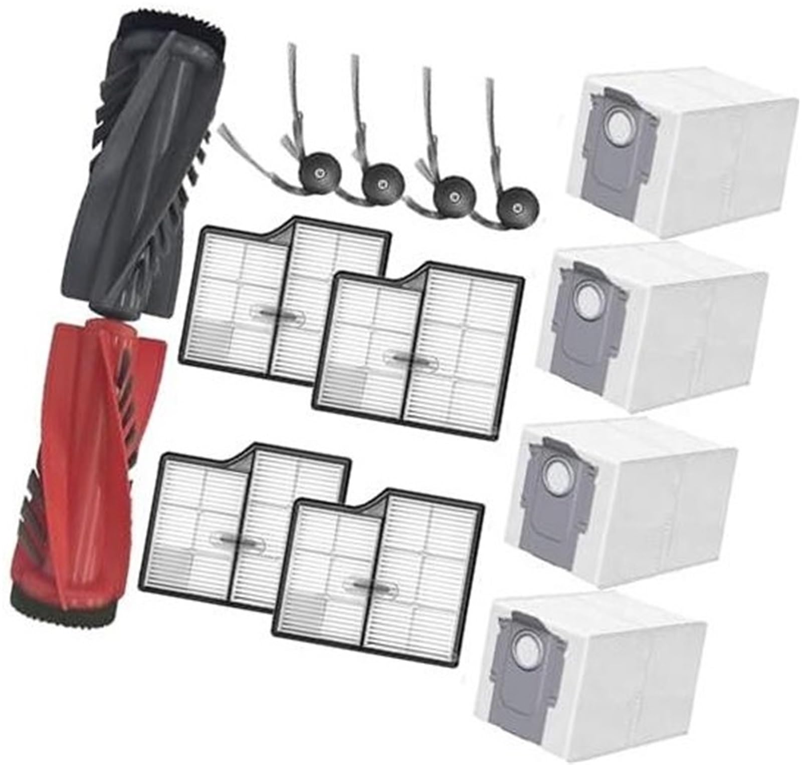 Rynplex 13-teiliges Ersatzteilzubehör for Roborock, Saros 10 G30 Staubsauger, Zubehör-Kits: 1 Paar Doppel-Hauptbürsten, 4 HEPA-Filter, 4 Staubbeutel, 4 Seitenbürsten Roboterstaubsauger-Ersatzset Rynplex 13-teiliges Ersatzteilzubehör for Roborock, Saros 10 G30 Staubsauger, Zubehör-Kits: 1 Paar Doppel-Hauptbürsten, 4 HEPA-Filter, 4 Staubbeutel, 4 Seitenbürsten Roboterstaubsauger-Ersatzset von Rynplex