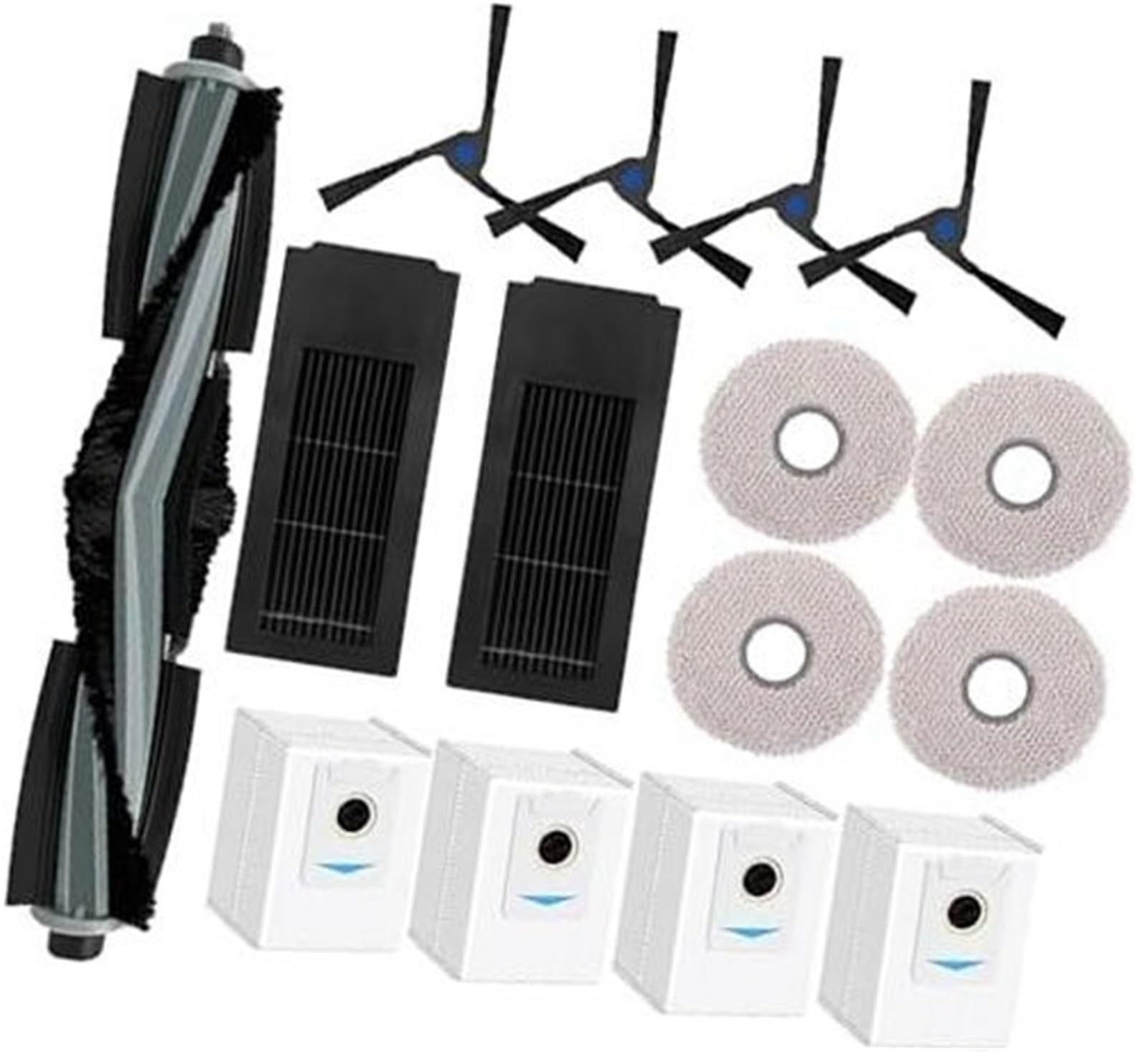 Rynplex 15-teiliges Zubehör-Ersatzset for Ecovacs Deebot X2 X2 Omni X2 Pro DEX86 Roboterstaubsauger, 1 Walzenbürste, 4 Seitenbürsten, 2 Filter, 4 Staubbeutel, 4 Wischpads Staubsauger-Ersatzset Rynplex 15-teiliges Zubehör-Ersatzset for Ecovacs Deebot X2 X2 Omni X2 Pro DEX86 Roboterstaubsauger, 1 Walzenbürste, 4 Seitenbürsten, 2 Filter, 4 Staubbeutel, 4 Wischpads Staubsauger-Ersatzset von Rynplex
