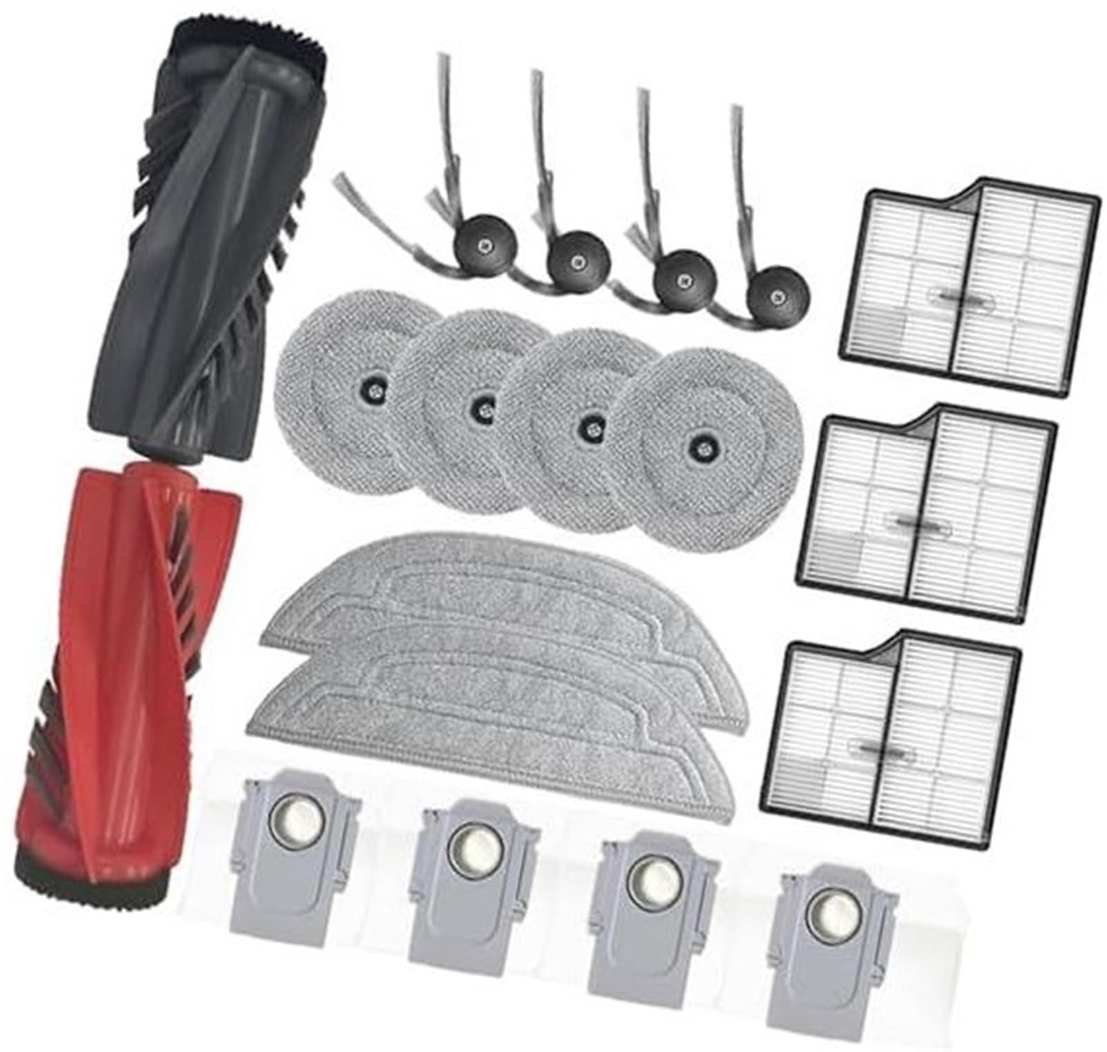 Rynplex 18-teiliges Ersatzteilzubehör for Roborock, Saros 10 G30 Staubsauger, 1 Doppel-Hauptbürste, 6 Wischpads, 3 HEPA-Filter, 4 Staubbeutel, 4 Seitenbürsten Roboterstaubsauger-Ersatzset Rynplex 18-teiliges Ersatzteilzubehör for Roborock, Saros 10 G30 Staubsauger, 1 Doppel-Hauptbürste, 6 Wischpads, 3 HEPA-Filter, 4 Staubbeutel, 4 Seitenbürsten Roboterstaubsauger-Ersatzset von Rynplex