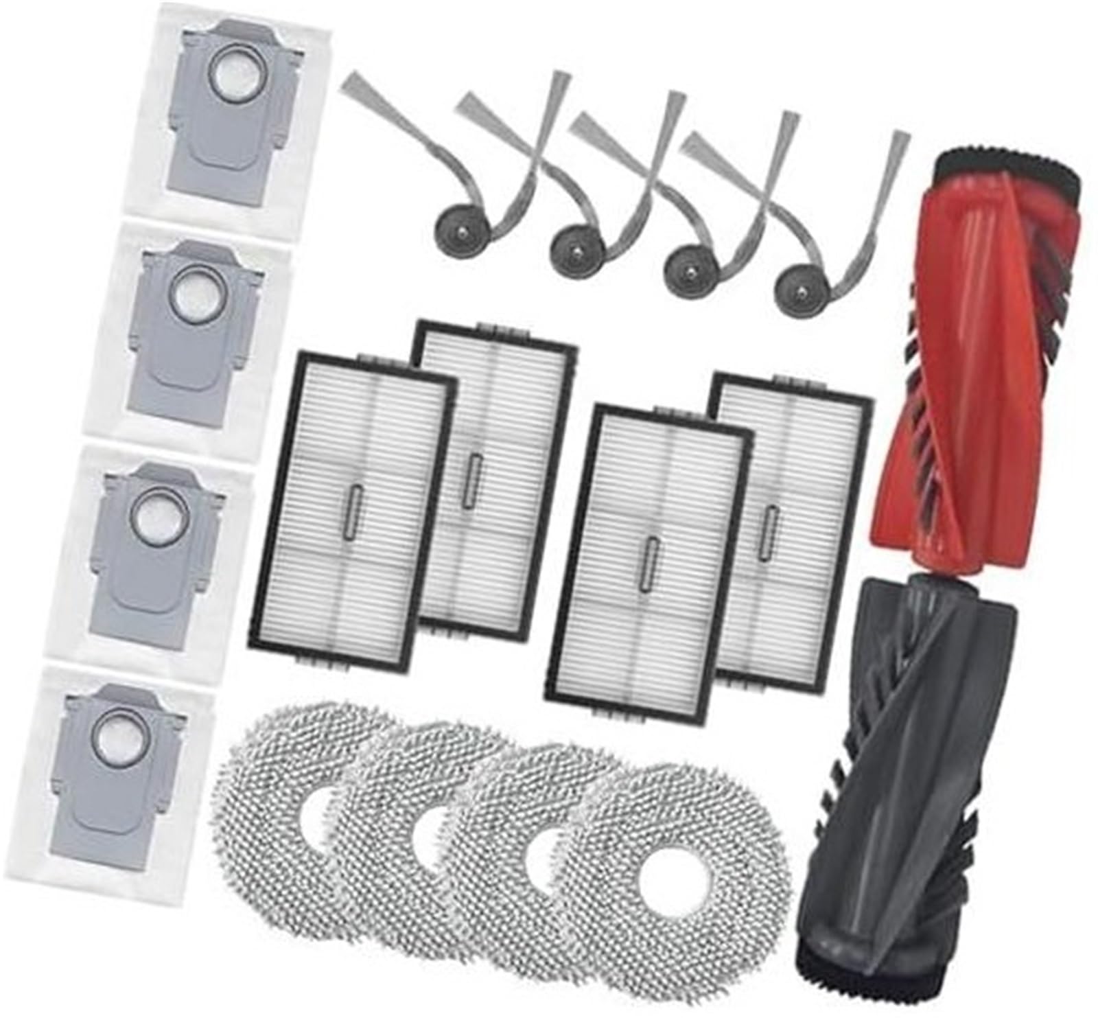 Rynplex 18-teiliges Ersatzteilzubehör for Roborock, Saros 10R G20S Ultra Staubsauger, 2 Hauptbürsten, 4 HEPA-Filter, 4 Wischpads, 4 Staubbeutel, 4 Seitenbürsten Roboterstaubsauger-Ersatzset Rynplex 18-teiliges Ersatzteilzubehör for Roborock, Saros 10R G20S Ultra Staubsauger, 2 Hauptbürsten, 4 HEPA-Filter, 4 Wischpads, 4 Staubbeutel, 4 Seitenbürsten Roboterstaubsauger-Ersatzset von Rynplex