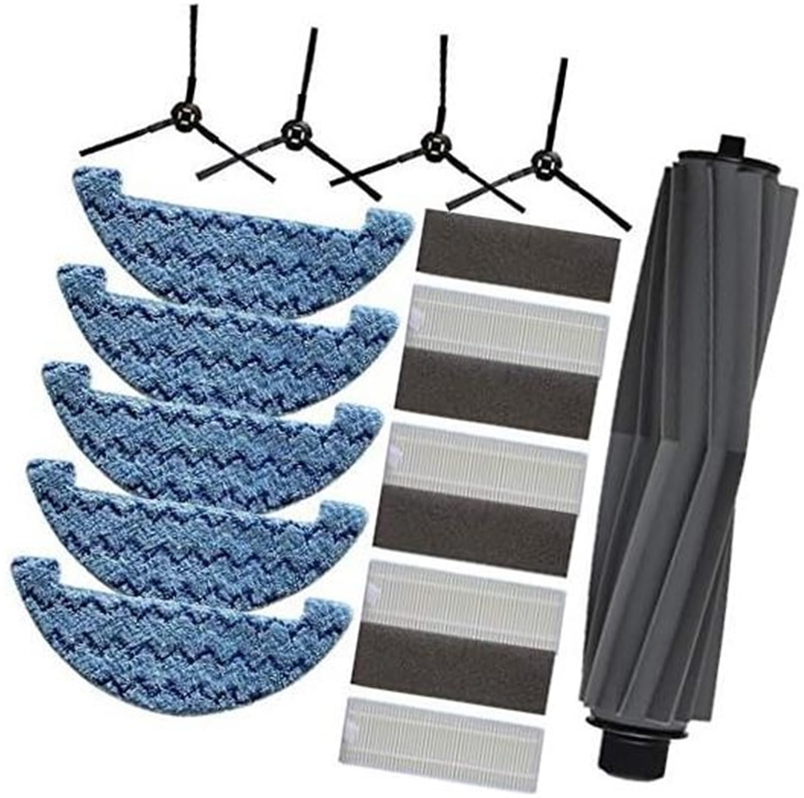 Rynplex 18-teiliges Set Seitenbürstenfilter Gummibürste Mopp for ZACO 501925 A9s Staubsauger Roboterstaubsauger-Ersatzset Rynplex 18-teiliges Set Seitenbürstenfilter Gummibürste Mopp for ZACO 501925 A9s Staubsauger Roboterstaubsauger-Ersatzset von Rynplex