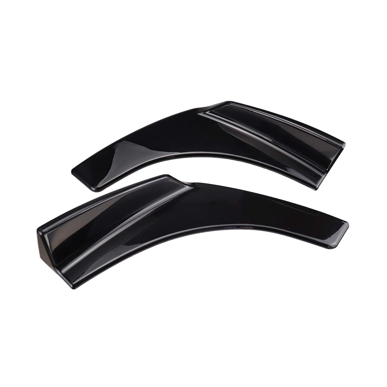 Rynplex 2 STÜCKE Universal Frontstoßstange Lip Splitter Deflektor Spoiler Scratch Flügel Schaufeln Stoßstange Deflektor Schutz Canard Lip Autospoilerverkleidung(Black) von Rynplex