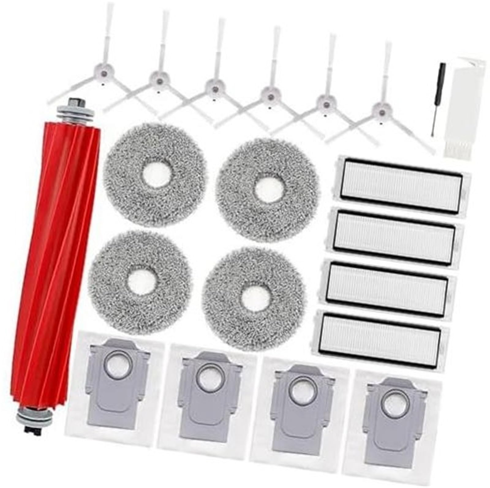 Rynplex 20-teiliges Zubehör, for Xiaomi, for Roborock, Q Revo, P10 Staubsauger-Ersatzteile, inklusive Rollenbürste + Hepa-Filter + Seitenbürste + Wischpads + Staubbeutel + Reinigungsbürste Staubsauger Rynplex 20-teiliges Zubehör, for Xiaomi, for Roborock, Q Revo, P10 Staubsauger-Ersatzteile, inklusive Rollenbürste + Hepa-Filter + Seitenbürste + Wischpads + Staubbeutel + Reinigungsbürste Staubsauger von Rynplex