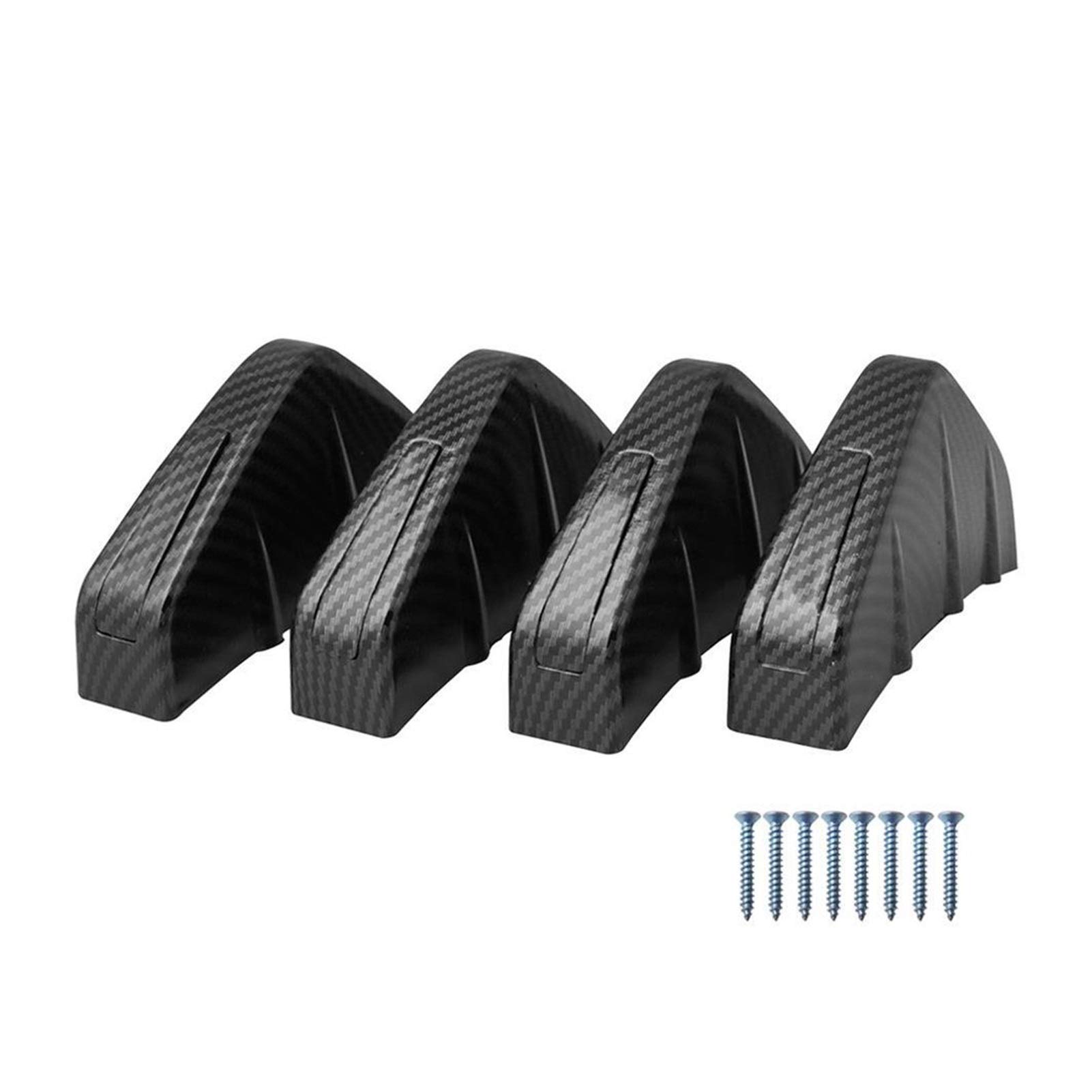 Rynplex 4 stücke Heckspoiler Universal Auto Hinten Körper Diffusor Auto Hinten Bumper Spoiler Auto Zubehör Autospoilerverkleidung(Carbon) von Rynplex