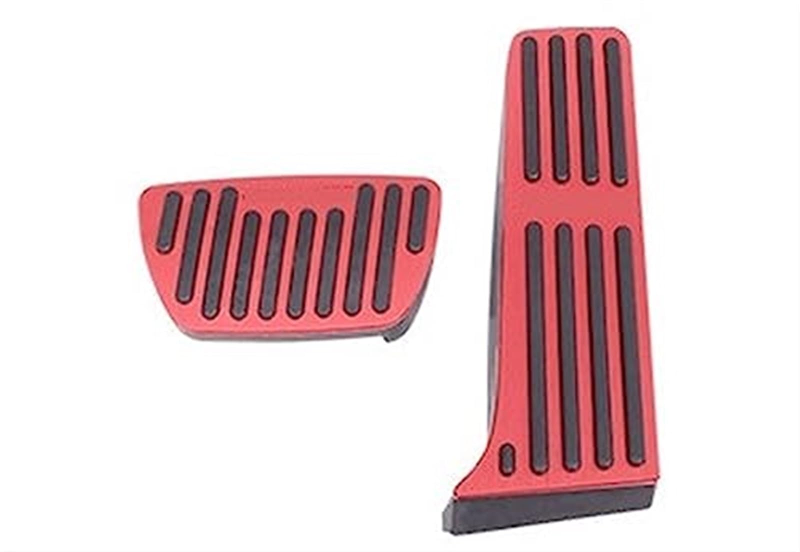 Rynplex Aluminium Auto Gaspedal Kraftstoff Bremspedal Fußstütze Pedale Abdeckung Pads, for Toyota, Highlander XU70 2020 2021 2022 Autopedalabdeckung(Black FOOTREST 1PCS RED) von Rynplex