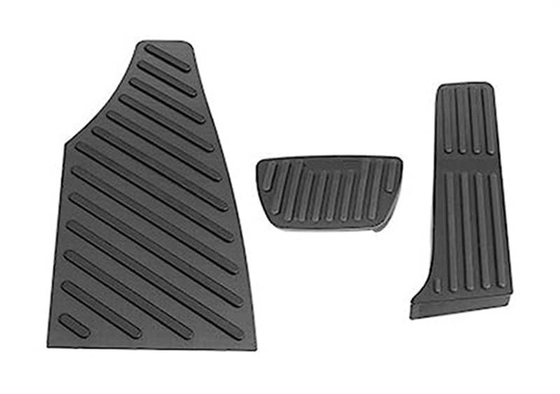 Rynplex Aluminium Auto Gaspedal Kraftstoff Bremspedal Fußstütze Pedale Abdeckung Pads, for Toyota, Highlander XU70 2020 2021 2022 Autopedalabdeckung(at 3PCS Black) von Rynplex
