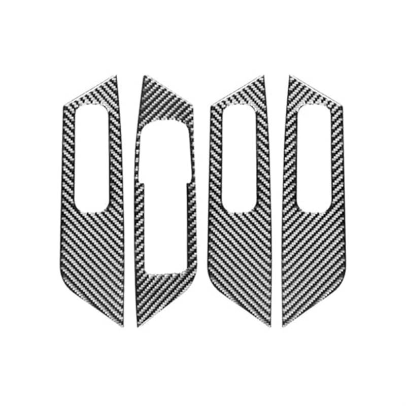 Rynplex Aufkleber for die Abdeckung des Fensterheber-Schalterfelds aus Kohlefaser, for Skoda, for KODIAQ, 2017-2021 Zubehör, Fenstersteuerungsverkleidung Abdeckung für Autofensterschalter von Rynplex
