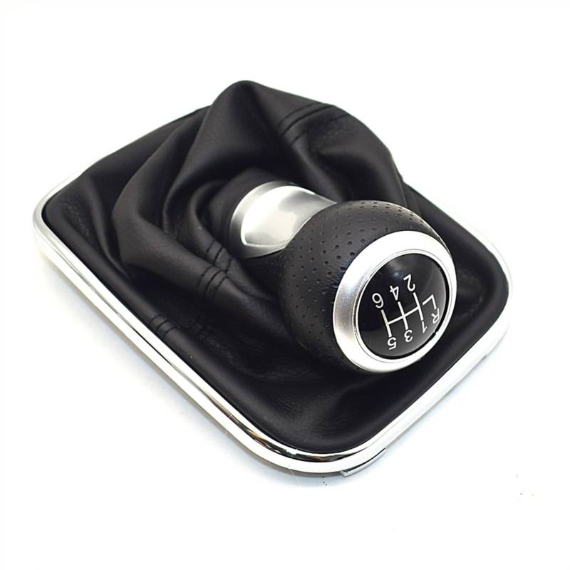 Rynplex Auto 5 oder 6 Geschwindigkeit 12 mm Einsteckloch Schalthebel Schaltknauf Ledermanschette, for VW, for Golf 4 MK4 1999 2000 2001 2002 2003 2004 Auto-Schaltknauf(Black 6 Speed) von Rynplex