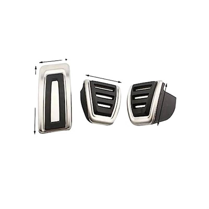 Rynplex Auto Edelstahl Gaspedal Bremse Fußstütze Pedalabdeckung, for Golf 7 MK7 for Octavia A7 Autopedalabdeckung(Black 2 Pieces at Style) von Rynplex