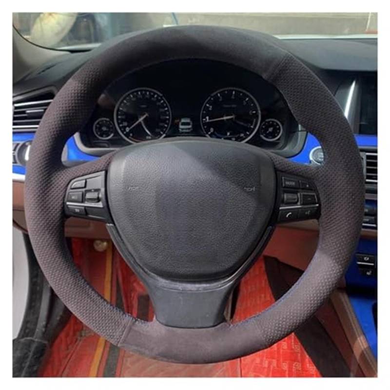 Rynplex Auto-Lenkradabdeckung, for, for 523Li 525Li F10 F07 F11 2009–2017 730Li 740Li 750Li F01 F02 2008–2015, rutschfeste Auto-Lenkrad-Geflechtabdeckung Auto-Lenkradbezug(Black Blue Thread) von Rynplex