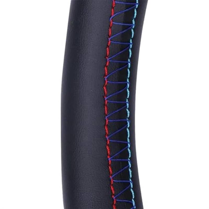 Rynplex Auto-Lenkradabdeckung, for Hyundai, Solaris, Verna I20 2008–2012, Akzent-Lenkradgeflecht-Flechtabdeckung, Auto-Lenkrad Auto-Lenkradbezug(Black Red-Blue Line) von Rynplex