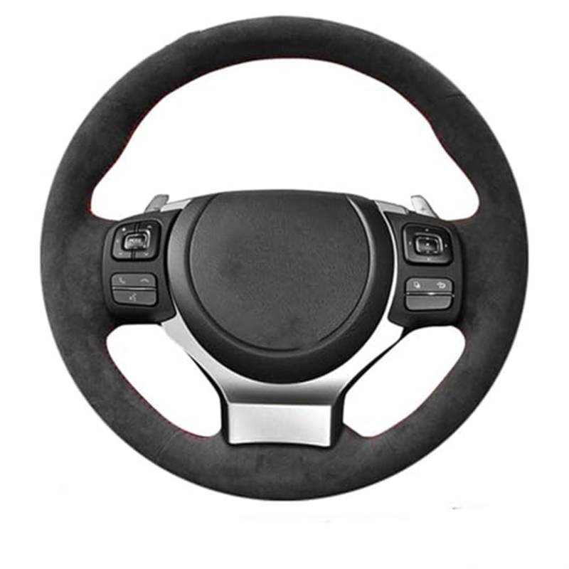 Rynplex Auto-Lenkradabdeckung, for Lexus, for IS250 2014 2015 IS300 IS350 is, for F-Sport IS200t 2016 2017, Auto-Innenraum Auto-Lenkradbezug(Black Red Blue Thread) von Rynplex