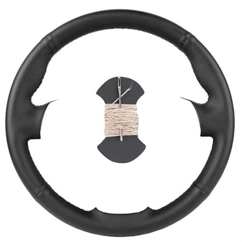 Rynplex Auto-Lenkradabdeckung, for Mitsubishi, for Lancer, for Evolution 8 VIII 9 IX, Leder-Lenkradhülle Auto-Lenkradbezug(Black Beige) von Rynplex