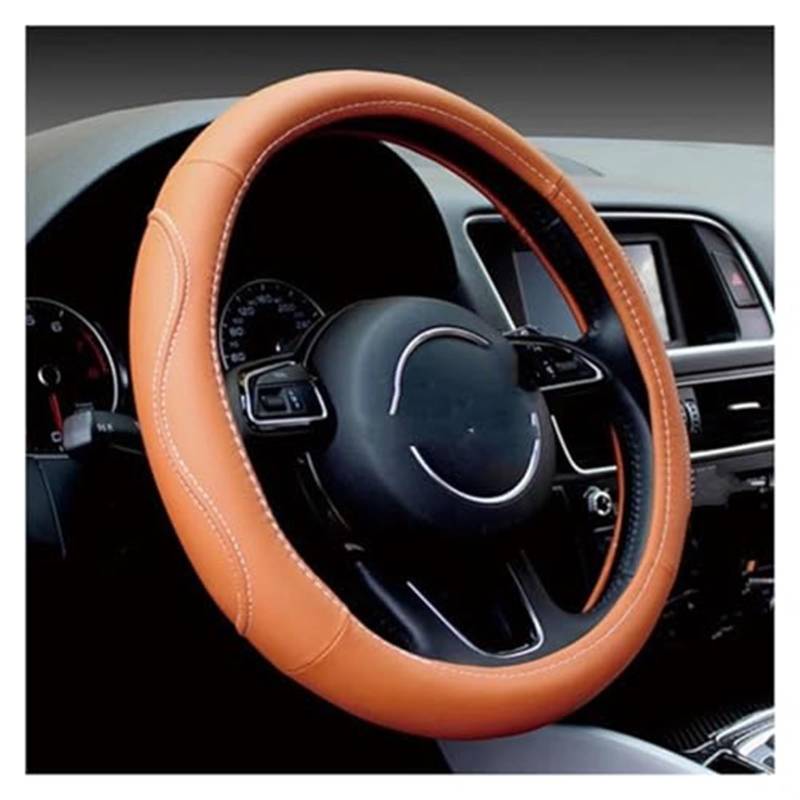 Rynplex Auto-Lenkradabdeckung, for Silverado 2500 2000–2021/HHR 2005–2008 2009 2010 2011, M-Größe, Lenkrad-Autoverpackung Auto-Lenkradbezug(Black Brown) von Rynplex