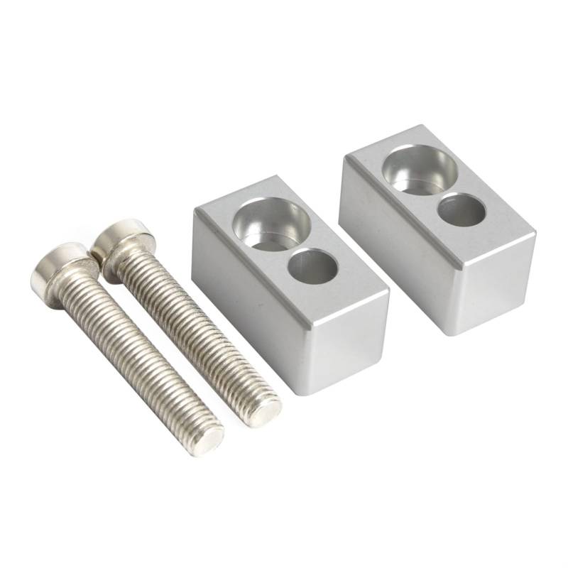 Rynplex CNC 22mm Lenker Riser Bar Höhe Extender Kit, für, 450 EXC EXC-F XC-W SECHS Tage EXCR SX-F XC XC-F EXC-G XC-G Racing XCR-W Motorrad-Lenker-Riser-Klemme(Silver) von Rynplex