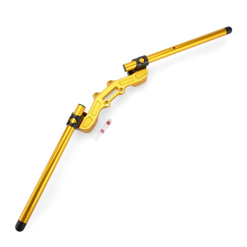 Rynplex Clip-On-Lenker, Lenker, Lenker, for Scrambler, Cafe Racer Sixty2 Classic Desert Sled Icon Full Throttle Urban Enduro Motorrad-Lenker-Riser-Klemme(Gold) von Rynplex