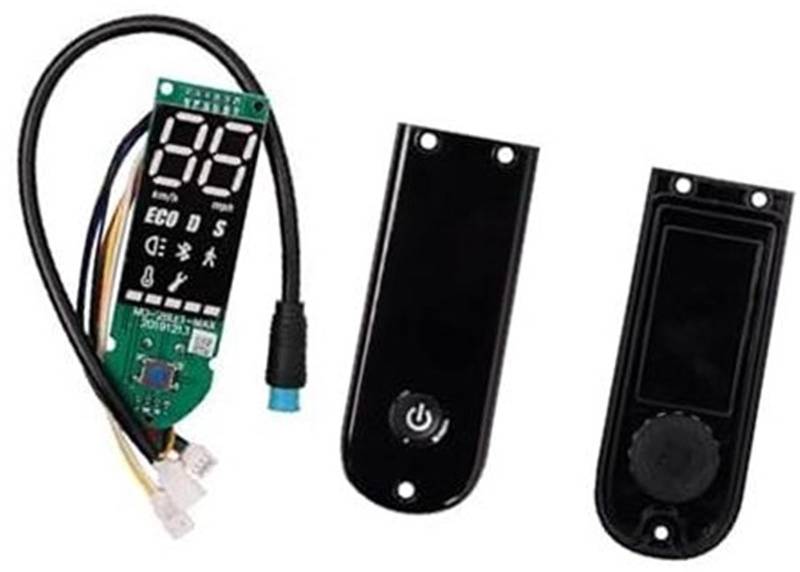 Rynplex Dashboard BT Bluetooth-Kompatibel Platine mit Screen Display Panel Abdeckung Fall, for Ninebot, MAX G30 Elektrische Roller Teile Scooter-Armaturenbrett-Abdeckung(Black Dashboard with Cover) von Rynplex