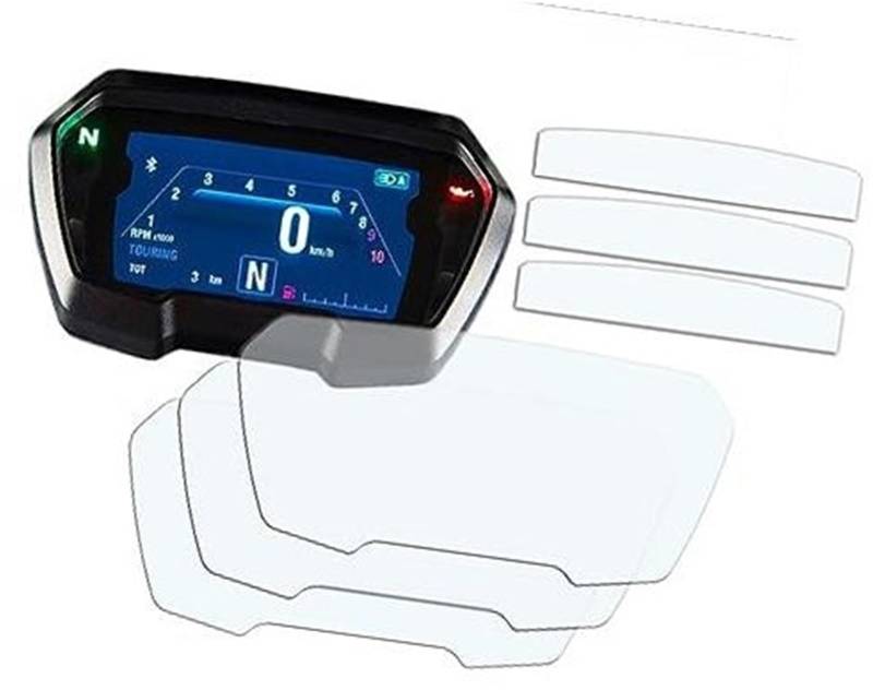 Rynplex Displayschutzfolie, for DIAVEL 1260 1260S S 2019 2020 2021 2022 Motorrad-Kratz-Cluster-Display Displayschutzfolie für das Armaturenbrett von Motorrädern(Black 2 Set) von Rynplex