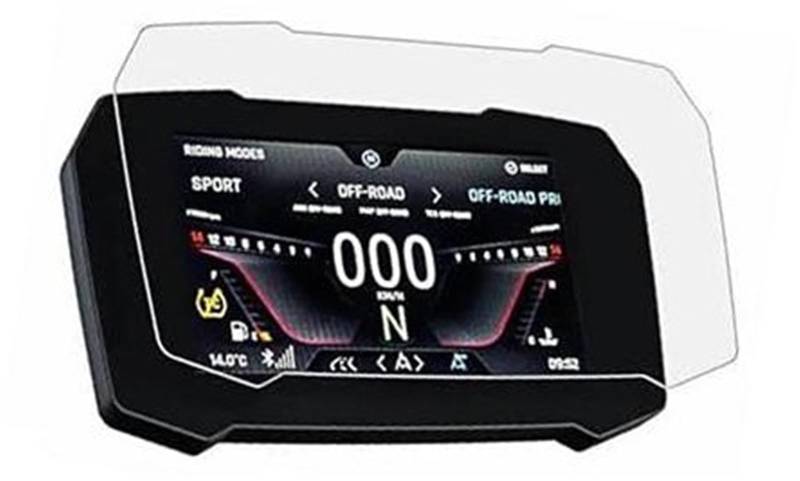 Rynplex Displayschutzfolie, for Triumph, Tiger 900 Rally PRO Tiger900 GT PRO Motorrad-Kratz-Cluster-Display Displayschutzfolie für das Armaturenbrett von Motorrädern(Black 2 Set) von Rynplex