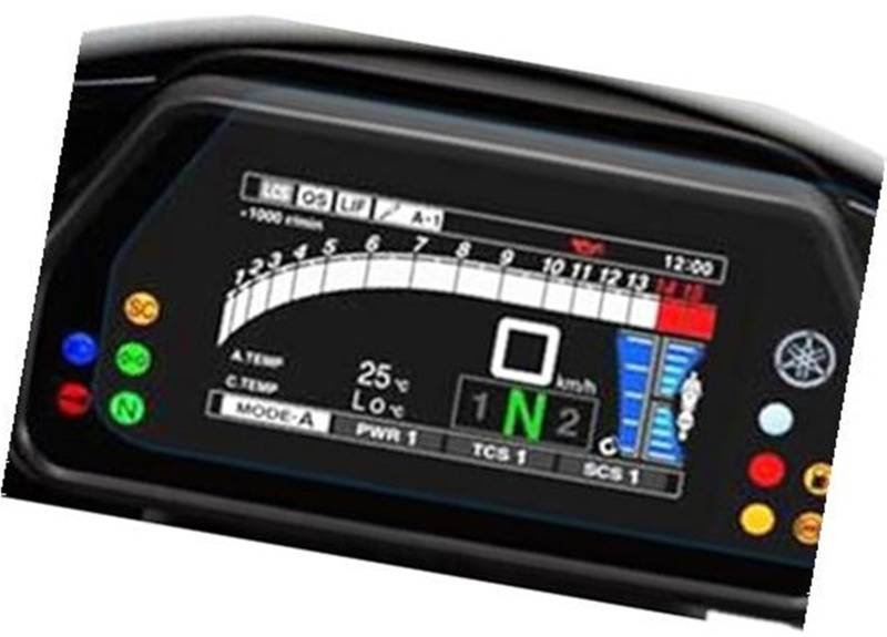 Rynplex Displayschutzfolie, for YZF R1 MS R1M R1S YZF-R1M MT10 SP MT-10 SP Motorrad Cluster Kratzschutzfolie Displayschutzfolie Zubehör Displayschutzfolie für das Armaturenbrett von Motorrädern von Rynplex