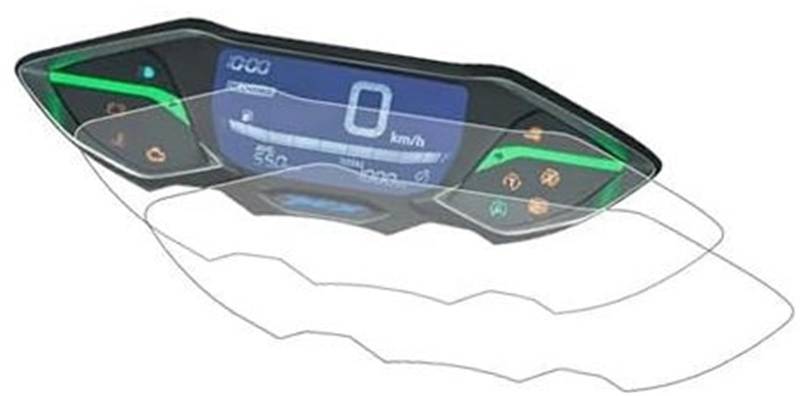 Rynplex Displayschutzfolie Motorrad Instrument Cluster Kratzschutzfolie Armaturenbrett Displayschutzfolie, for PCX160 PCX125 2021 2022 PCX 160 125 Displayschutzfolie für das Armaturenbrett von Motorrä von Rynplex