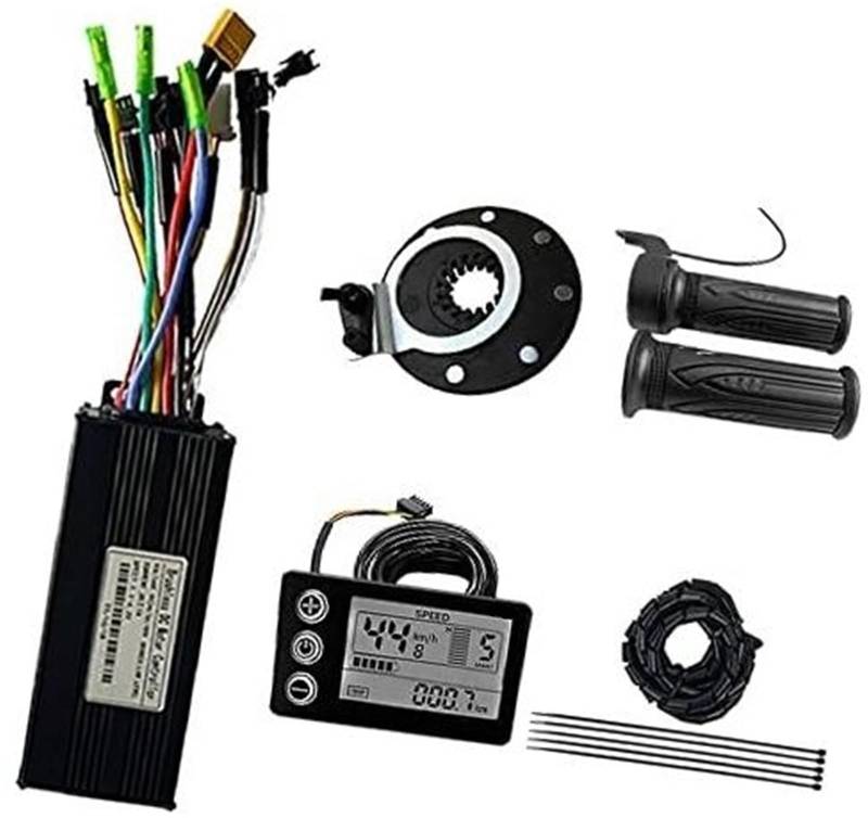 Rynplex Ebike-Controller-System 30A DREI-Modus-Controller Geeignet for 1000-W-Motoren mit JN-S866-Display, Gashebel, PAS for Ebike-Umrüstsatz von Rynplex