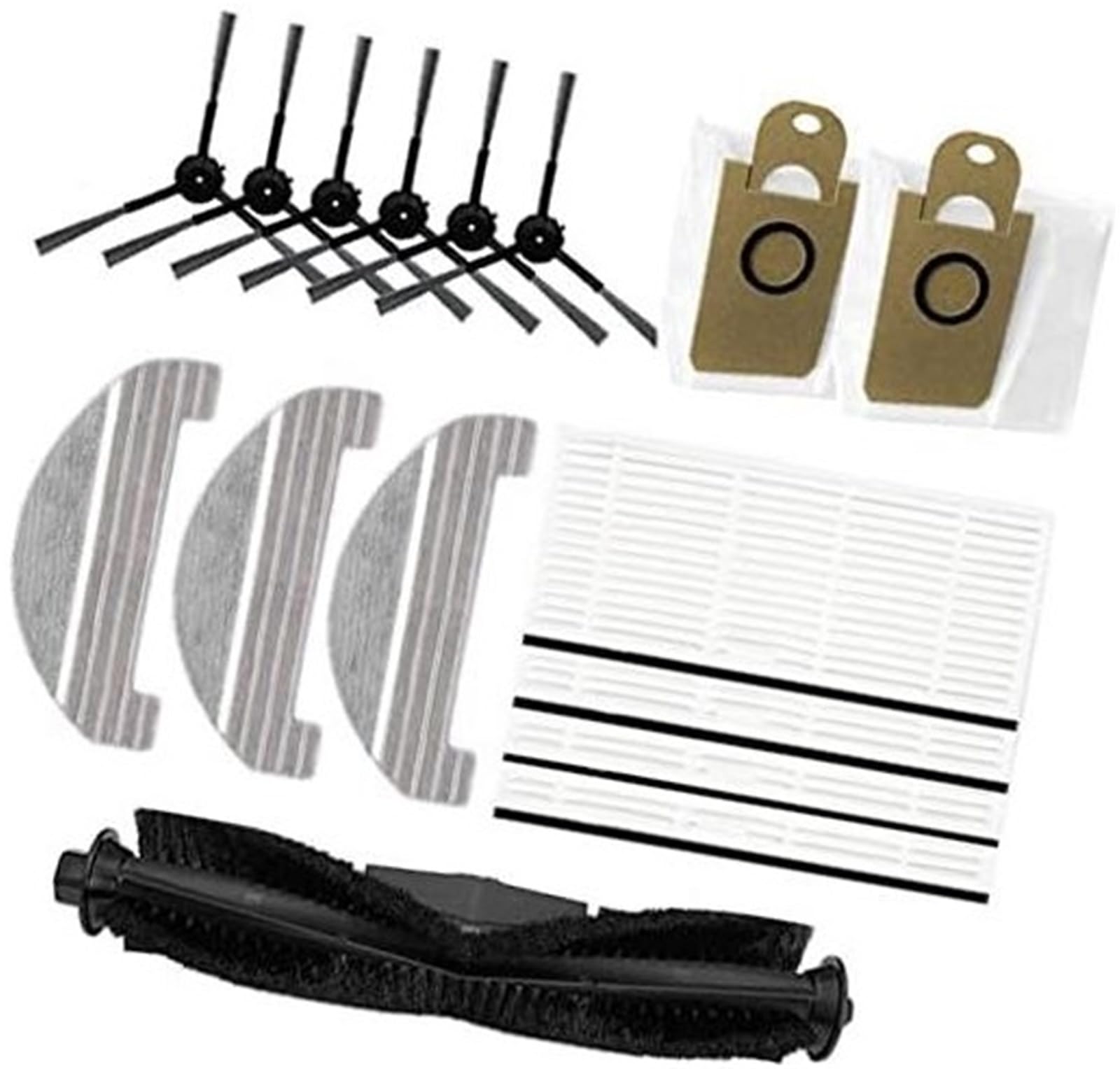 Rynplex Ersatz-Kits for Proscenic M8 Pro Staubsauger, 1 Bürstenrolle, 6 Seitenbürsten, 3 Wischtücher, 4 Hepa-Filter, 2 Staubbeutel Roboterstaubsauger-Ersatzset Rynplex Ersatz-Kits for Proscenic M8 Pro Staubsauger, 1 Bürstenrolle, 6 Seitenbürsten, 3 Wischtücher, 4 Hepa-Filter, 2 Staubbeutel Roboterstaubsauger-Ersatzset von Rynplex