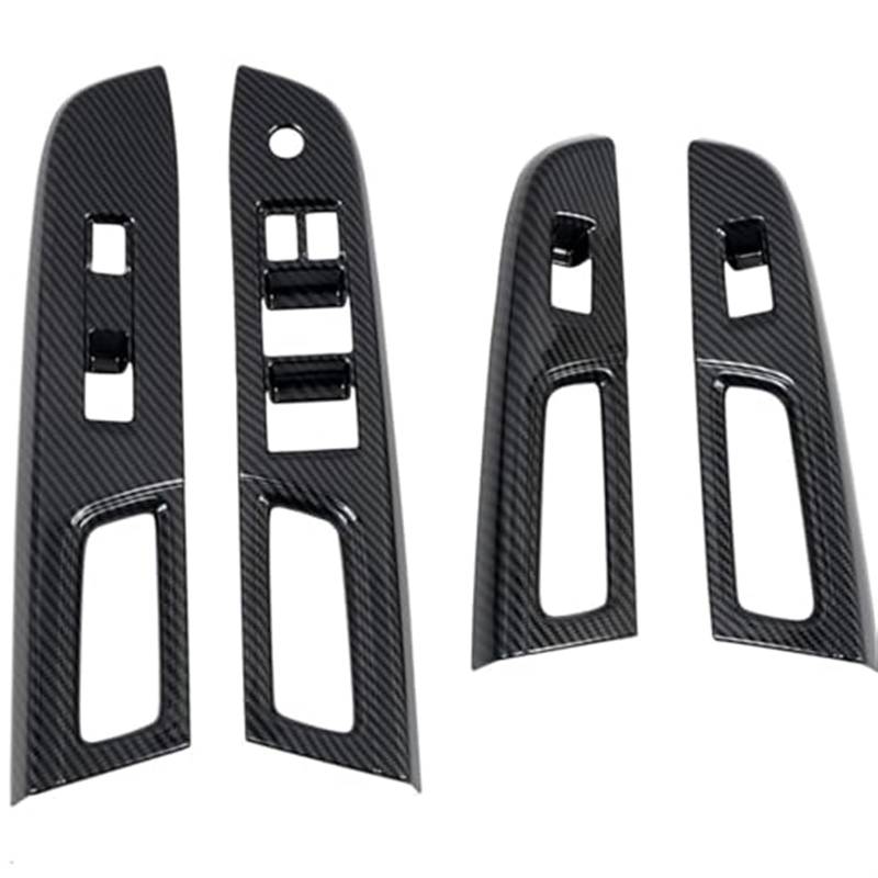 Rynplex Fensterglas-Hebeknopf-Zierschalterabdeckung, Türarmlehnenverkleidung, for Subaru, WRX WRX STI 2015-2020 LHD-Fenstersteuerungsverkleidung Abdeckung für Autofensterschalter von Rynplex