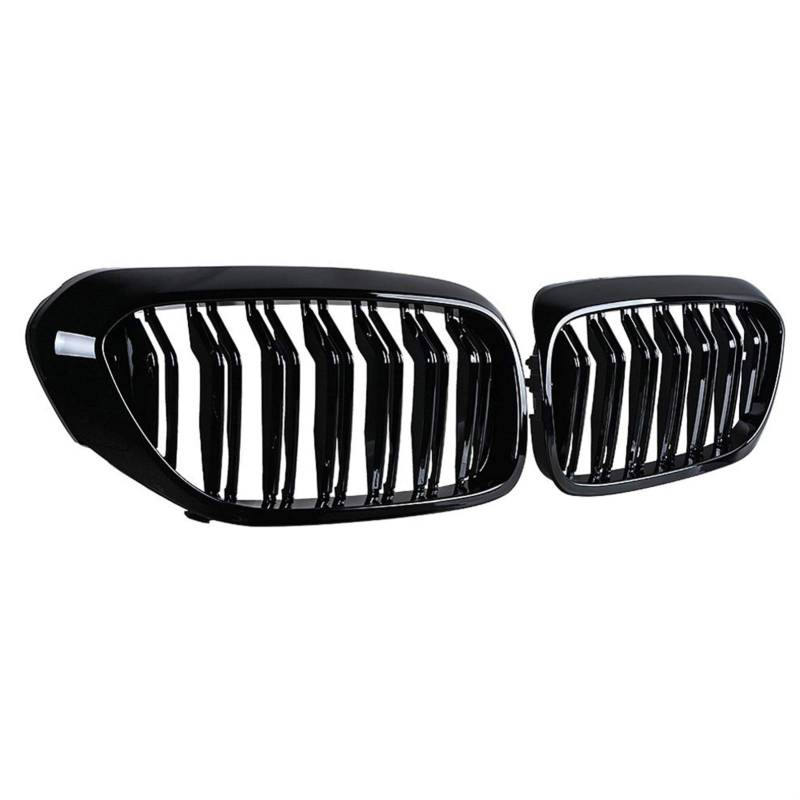 Rynplex Frontstoßstangengrill, for, for 5er M5 G30 G31 520i 530i 540i ABS 2-Lamellen-Frontgrill in glänzendem Schwarz Auto-Kühlergrill von Rynplex