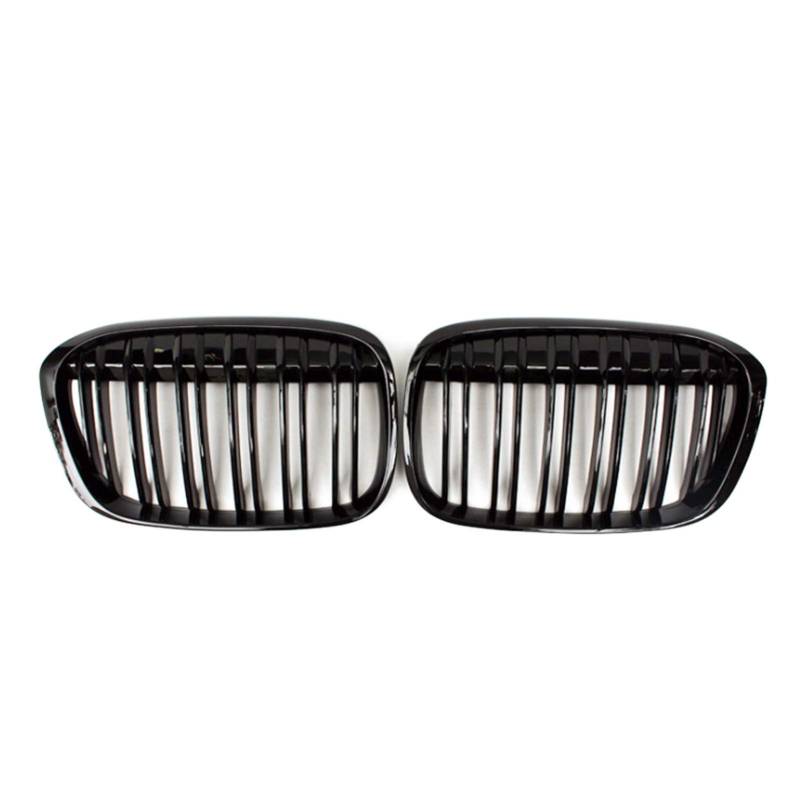 Rynplex Glänzend Schwarze Frontstoßstangen-Grillgitter, for, for X1 F48 F49 2016 2017 2018 2019 2020 XDrive Double Line M Style Auto-Kühlergrill von Rynplex