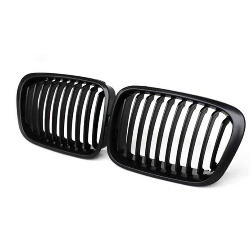 Rynplex Glänzend schwarzer Frontgrill im Lamellenstil, for, for E46 4-Türer 1998 1999 2000 2001, Auto-Styling Auto-Kühlergrill(Matt Black) von Rynplex