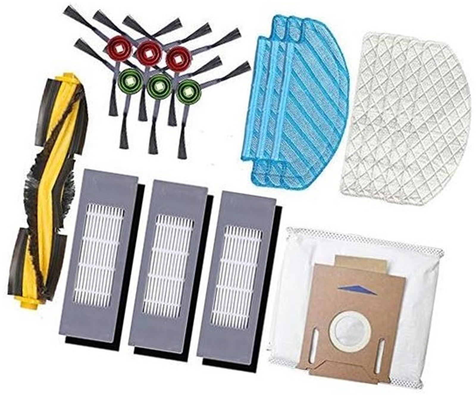 Rynplex Hauptbürste, Staubbeutel, Wischtuch, for Ecovacs Deebot Ozmo T8 T8AIVI DX93 DDX96 Staubsauger Roboterstaubsauger-Ersatzset Rynplex Hauptbürste, Staubbeutel, Wischtuch, for Ecovacs Deebot Ozmo T8 T8AIVI DX93 DDX96 Staubsauger Roboterstaubsauger-Ersatzset von Rynplex