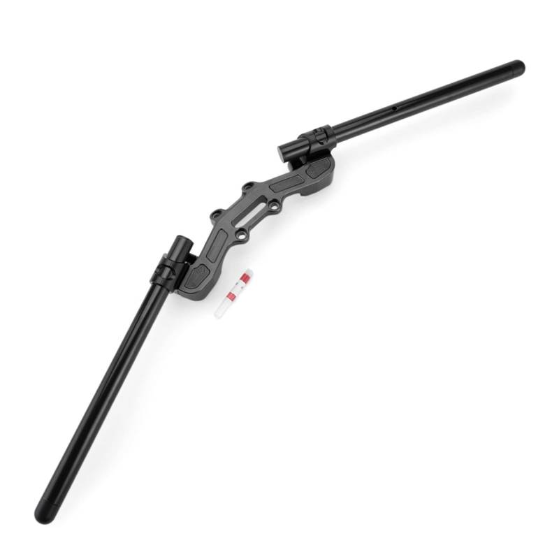 Rynplex Lenker 22mm Adapter Separater Lenker Clip On, for Scrambler, Cafe Racer Classic Desert Sled Icon Sixty2 Urban Enduro Motorrad-Lenker-Riser-Klemme(Black) von Rynplex
