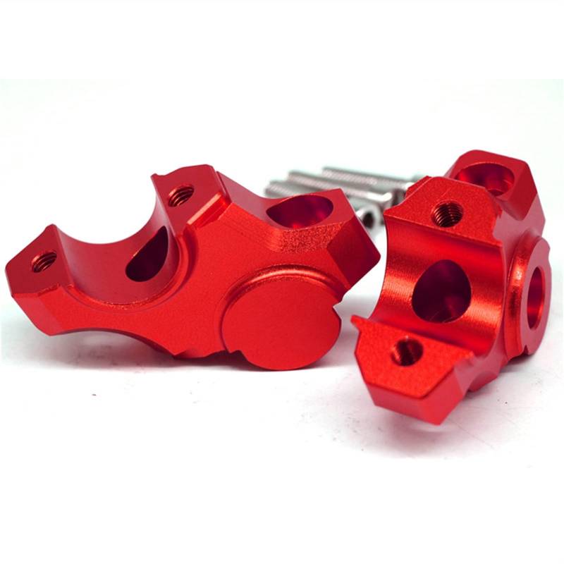 Rynplex Motorrad-Lenkererhöhung, Lenkerhalterung, Lenkerklemmadapter, for Yamaha, MT09 MT-09 MT 09 FZ09 FZ-09 SXR900 SXR 900 Motorrad-Lenker-Riser-Klemme(Red) von Rynplex