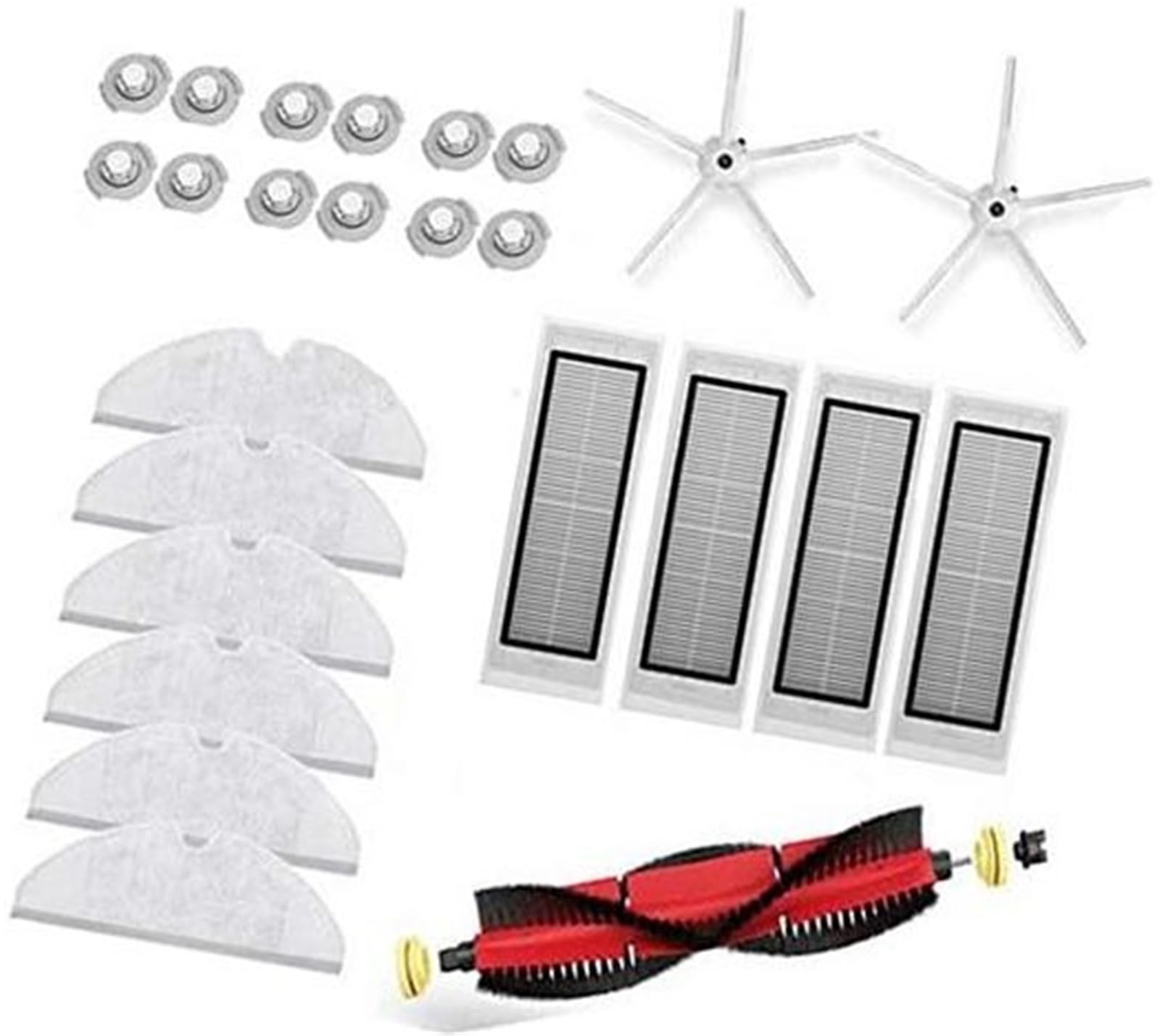Rynplex Rollenbürsten-Seitenbürsten, for Xiaomi, for Roborock, S6 S5 MAX S60 Staubsauger, 1 Rollenbürste, 2 Seitenbürste, 4 Filter, 6 Mopp, 12 Wasserkern Roboterstaubsauger-Ersatzset Rynplex Rollenbürsten-Seitenbürsten, for Xiaomi, for Roborock, S6 S5 MAX S60 Staubsauger, 1 Rollenbürste, 2 Seitenbürste, 4 Filter, 6 Mopp, 12 Wasserkern Roboterstaubsauger-Ersatzset von Rynplex