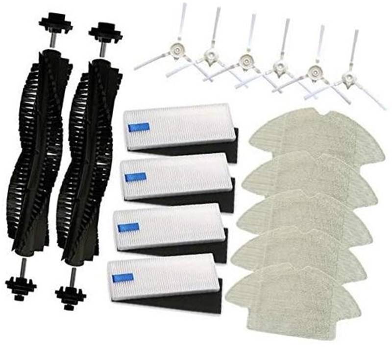 Rynplex Roller Seite Bürsten Filter Mops, for Roboter 360 S6 Staubsauger Zubehör Teile Roboterstaubsauger-Ersatzset von Rynplex