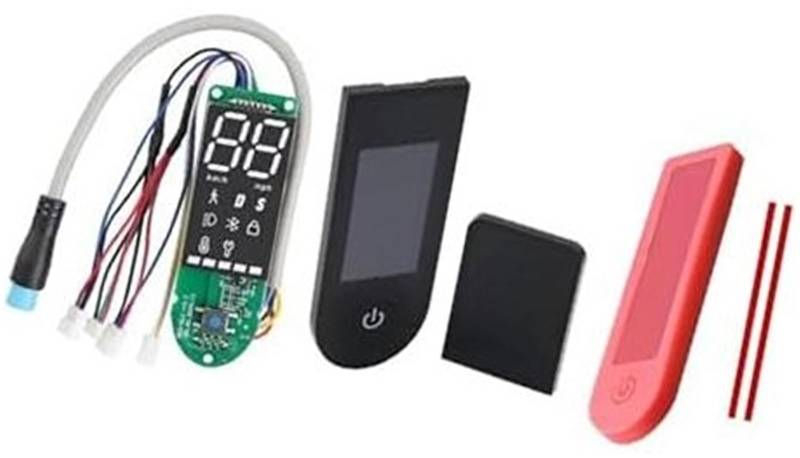 Rynplex Scooter-Teile E-Scooter Deutschland Dashboard-Controller-Kit mit Displayschutzfolie, weiche Schutzhülle aus Silikon, for Xiaomi, Pro 2 Teile Scooter-Armaturenbrett-Abdeckung(Black 1 Set C) von Rynplex