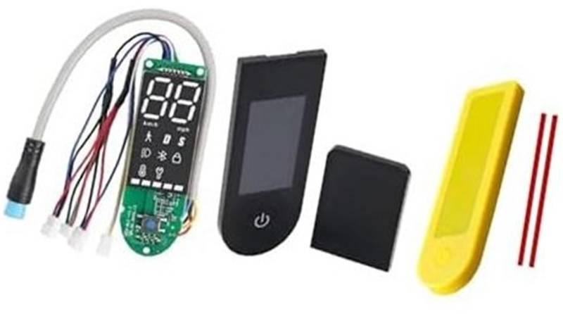 Rynplex Scooter-Teile E-Scooter Deutschland Dashboard-Controller-Kit mit Displayschutzfolie, weiche Schutzhülle aus Silikon, for Xiaomi, Pro 2 Teile Scooter-Armaturenbrett-Abdeckung(Black 1 Set D) von Rynplex