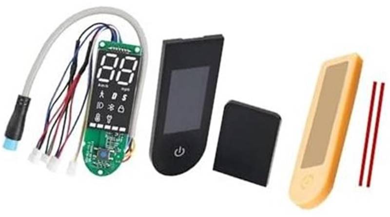 Rynplex Scooter-Teile E-Scooter Deutschland Dashboard-Controller-Kit mit Displayschutzfolie, weiche Schutzhülle aus Silikon, for Xiaomi, Pro 2 Teile Scooter-Armaturenbrett-Abdeckung(Black 1 Set F) von Rynplex