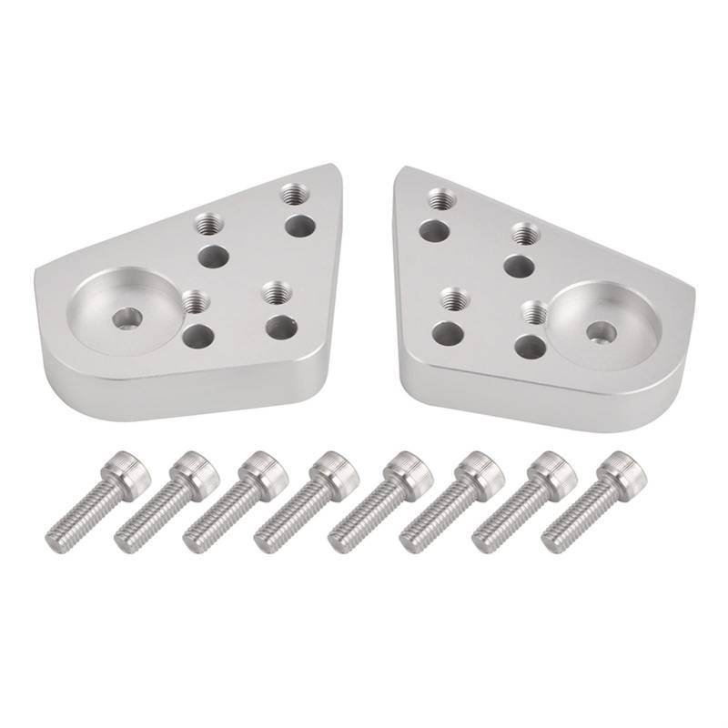Rynplex Silbernes Aluminium-Lenkererhöhungspaar for zusätzliche Lenkerhöhe, for, R1100RT R1150RT R1200RT R1100R R1150R Motorrad-Lenker-Riser-Klemme von Rynplex