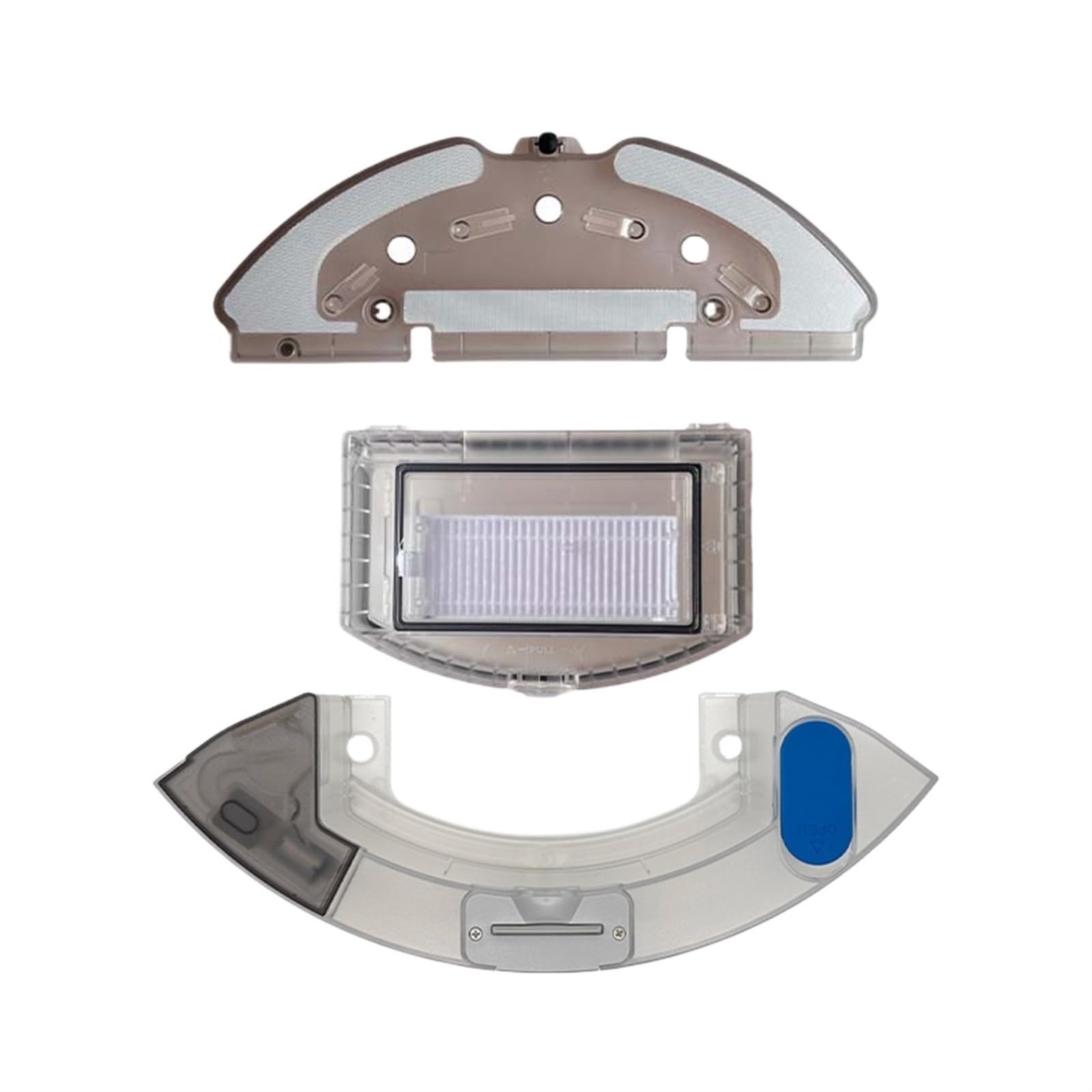 Rynplex Wassertank Mülleimer Staubbox mit Filterfach Wischmopps mit Tüchern Ersatzteile 360 ​​S8 Staubsauger Ersatzzubehör Roboter-Staubsauger-Mülleimer(3 Pcs) von Rynplex