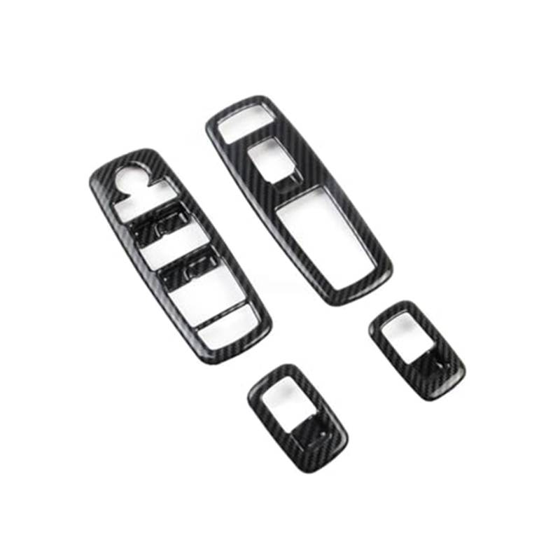 Rynplex Zierleiste for Fensterglas-Hebeknopf, for Dodge, Durango 2011-2022 LHD Auto Carbon Fiber Tür Armlehne Panel Schalter Fenstersteuerung Zierleiste Abdeckung für Autofensterschalter von Rynplex