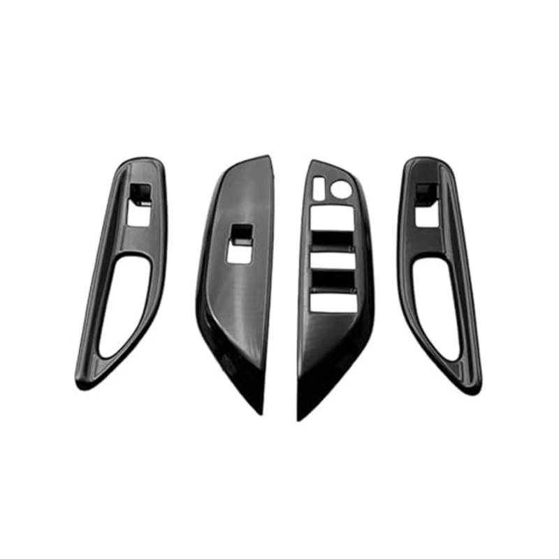 Rynplex Zierleiste for Fensterglas-Hebeknopf, for Toyota, Yaris Cross 2020-2023 LHD Auto glänzend schwarz Tür Armlehne Panel Schalter Fenstersteuerung Zierleiste Abdeckung für Autofensterschalter von Rynplex