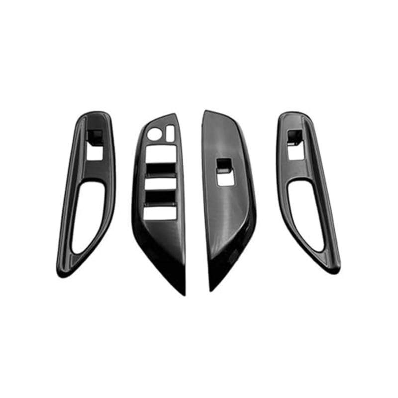 Rynplex Zierleiste for Fensterglas-Hebeknopf, for Toyota, Yaris Cross 2020-2023 RHD Auto glänzend schwarz Tür Armlehne Panel Schalter Fenstersteuerung Zierleiste Abdeckung für Autofensterschalter von Rynplex