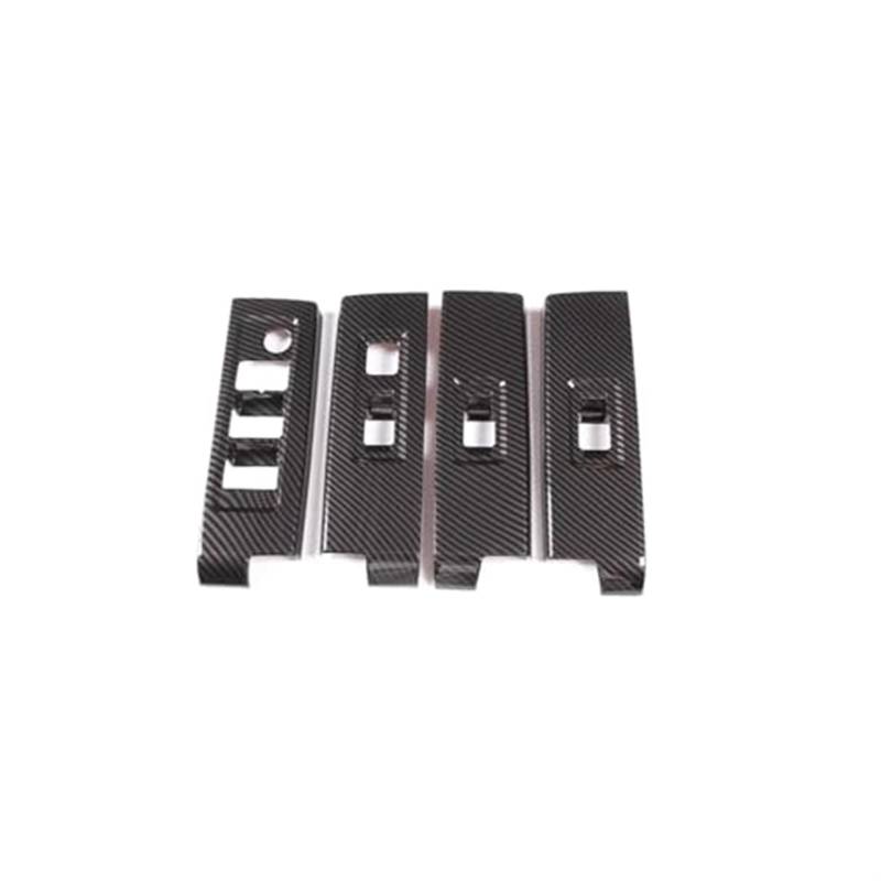 Rynplex Zierleiste for Fensterglas-Hebeknopf, for Toyota Tacoma 2022 2023 LHD Auto Carbon Fiber Tür Armlehne Panel Schalter Fenstersteuerung Zierleiste Abdeckung für Autofensterschalter von Rynplex