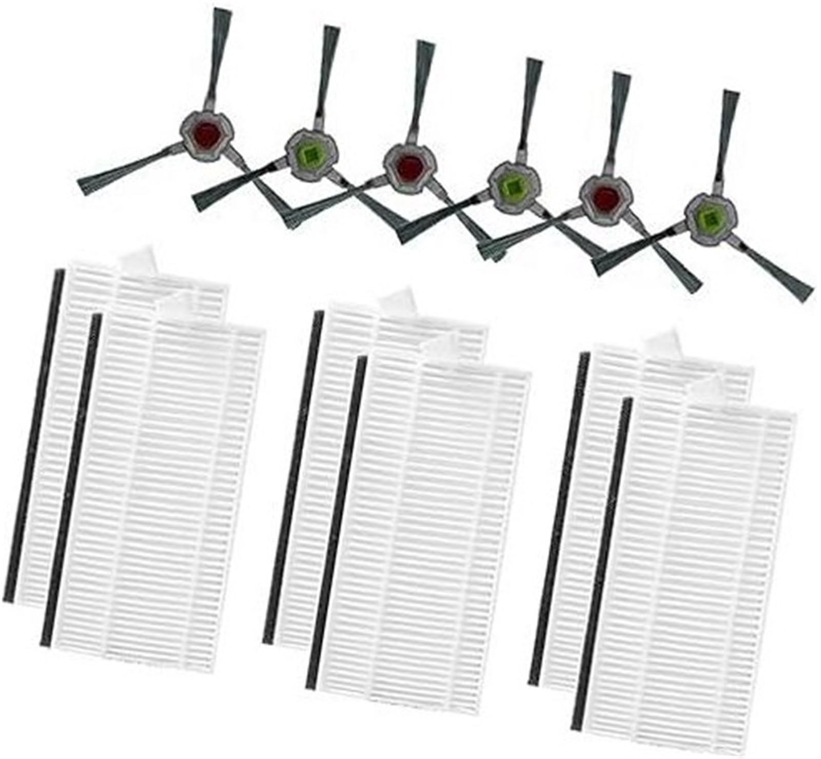 Rynplex Zubehörset HEAP-Filterersatz for AIRROBO P20 Roboterstaubsauger (12er-Pack) Staubsauger-Ersatzset(Black 12 Pack) von Rynplex