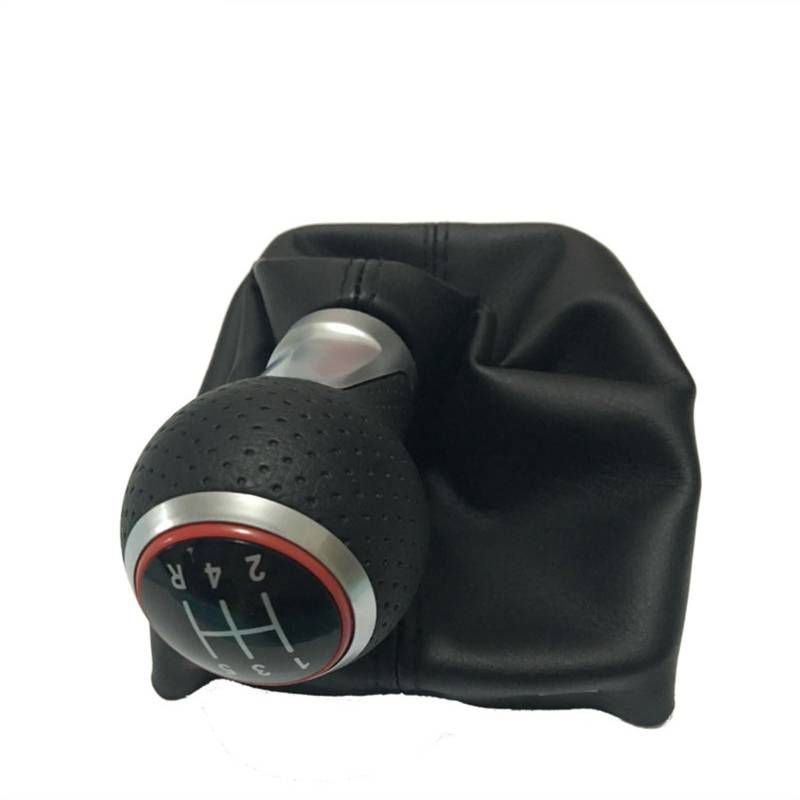 Rynplex for, A4 A5 S4 B6 B7 B8 8K 8T 8F Q5 8R S Linie 12mm 5 Gang 6 Gang Auto Schaltknauf Leder Schaltmanschetten Kofferraumabdeckung Auto-Schaltknauf(5 Speed) von Rynplex